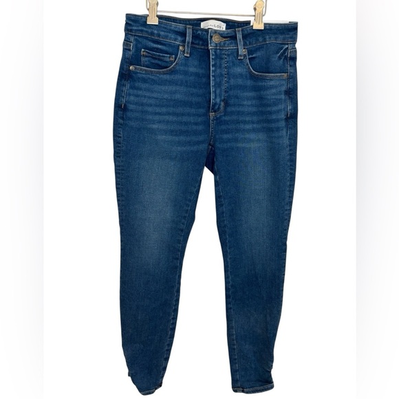 NWT LOFT Curvy Skinny Crop Slim Pocket Ankle Scrunch Denim Jeans, Size 4/27 - Picture 1 of 12